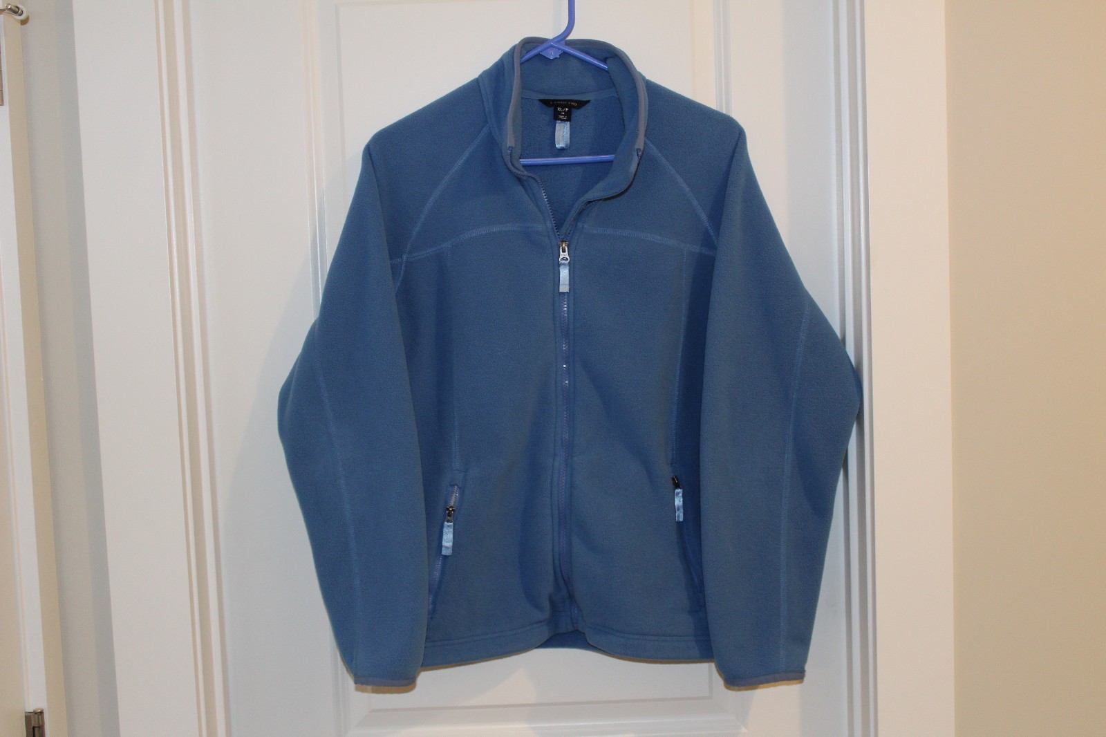 Land's End Jacket Womens XLarge/18 Blue Fleece Full Zip Polartec Aircore 200