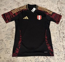 Adidas Authentic FPF Peru National Team 2024 IQ2445 Away Black Jersey Men  s Sz S