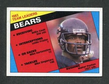 Walter Payton Chicago Bears NFL 1983 Team Leaders 1984 Topps Football Card #221