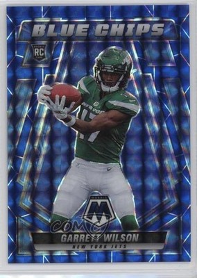 2022 Panini Mosaic Chips Blue Prizm 21/99 Garrett Wilson #BC-7 Rookie RC 1c5x