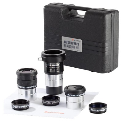 Celestron Telescope Accessory Kit 8 Pieces Includes Eyepieces Filters and Case