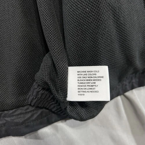 Simply For Sports Men's Windbreaker XL Black/Gray Colorblock Full Zip Mesh Line image 7
