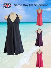 Moontide Beach Dress Swimwear Meryl D/DD Plunge Halter Dress Cover Up Beachwear