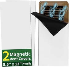Magnetic Vent Covers, 2 Pack 5.5 x 12 Magnetic Covers for Floor, Wall, and Ce...