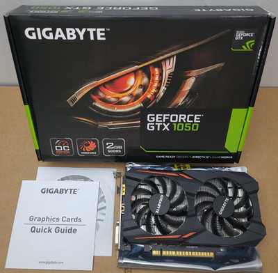 Gigabyte GTX 1050 nVidia GeForce 2GB DEAD FANS GPU Graphics Card w/ Box