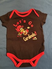 MLB St Louis Cardinals Baseball Infant 3-6 Months "Let's Go" Dark Blue One Piece