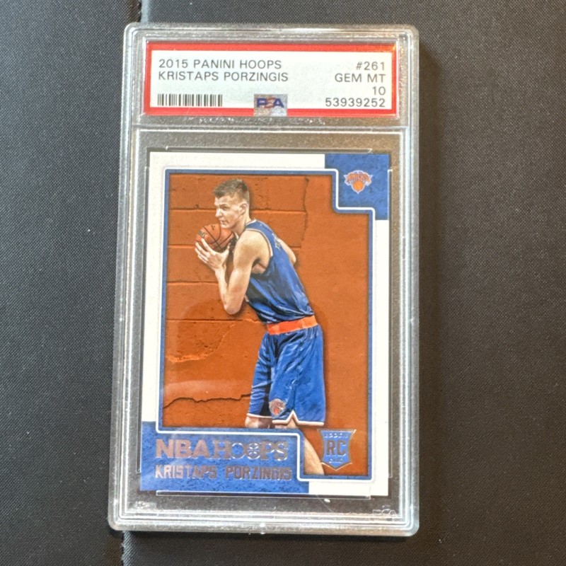 Kristaps Porzingis 2015 Panini NBA Hoops #261 Knicks Rookie Card PSA 10 GEM MINT