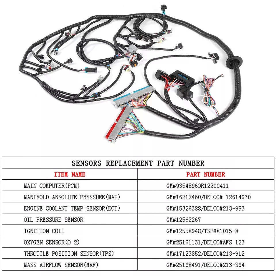 LS SWAPS STANDALONE WIRING HARNESS W/4L60E 1997-06 4.8L 5.3L 6.0L GM LS1 ENGINE - Image 3 of 4