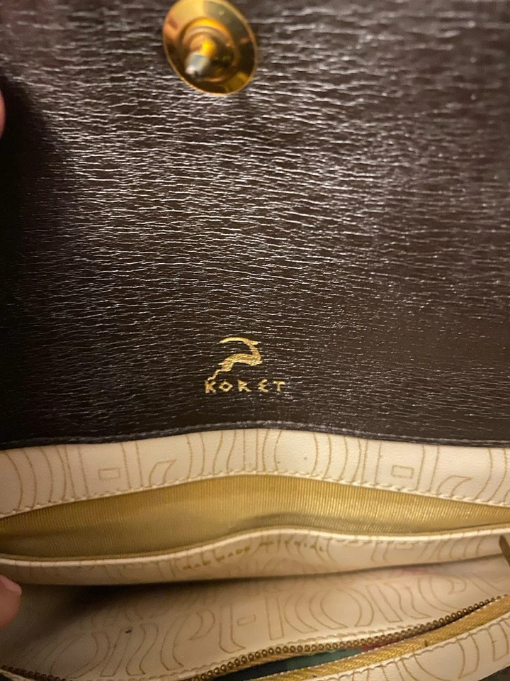 Vintage Koret Genuine Calf-leather Brown Purse With Feet - Image 4 of 4