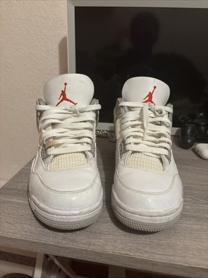 Nike Air Jordan Retro 4 IV White/Oreo Tech Grey, Size 10.5