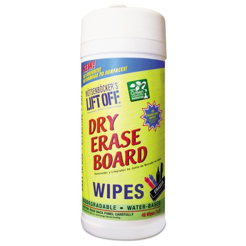 Motsenbocker'S Lift-Off Dry Erase Cleaner Wipes Cloth 7 x 12 30/Canister 6