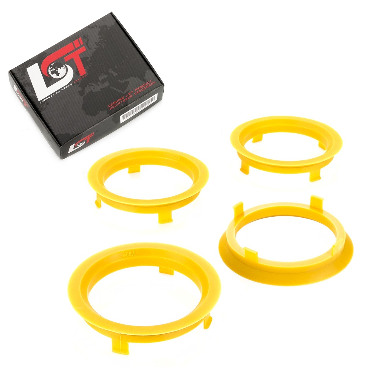 4x Centering Ring Spacer Yellow Alloy Wheels Ø 60,1 MM - Ø 70,1 for Daewoo
