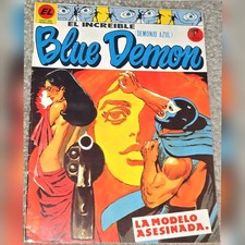 1 1971 SCARE VHTF Blue Demon 118 MX Luchador Muerte Luchador Vintage Hero México