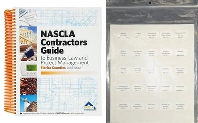 Book and Preprinted Tabs - NASCLA Contractors Guide Florida Counties 2nd Edition