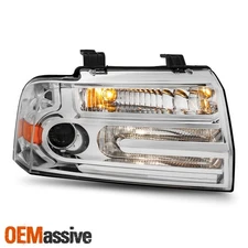 For 2007-2014 Lincoln Navigator [HID Type] Projector Chrome Headlight Passenger