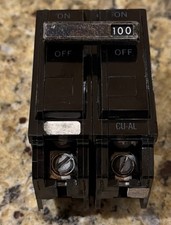 GE THQL21100 CIRCUIT BREAKER 2- POLE 100 Amp PLUG IN