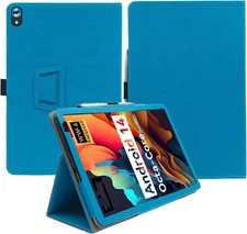 Case for Urao 2024 10.1" Android Tablet,Folding Stand Light Blue 