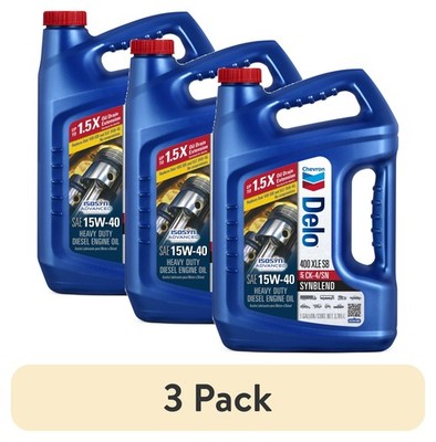 3 pack Delo 400 XLE SB Synthetic Blend SAE 15W-40 Heavy-Duty Motor Oil 1 Gallon