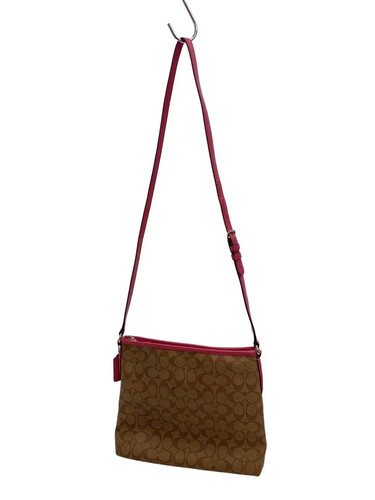 COACH Shoulder Bag - Signature Leather BEG All-over Pattern - Picture 3 of 6