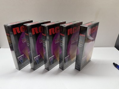 Lot of 5 RCA T-120 utp to 6 hours VHS Hi-Fi Stereo video tape sealed new 
