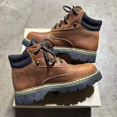 Scott David Boy's Brown Timb Brown Ankle Boots Size 3 W/ Box