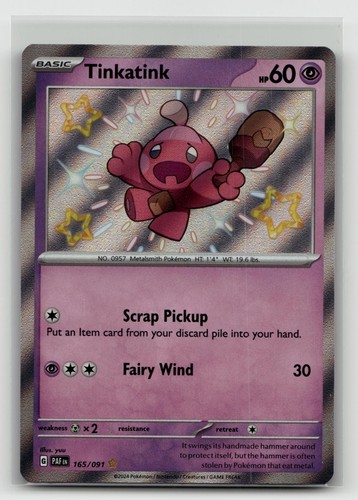 Tinkatink - Paldean Fates 165/091 - Shiny Rare - NM - Holo Pokemon