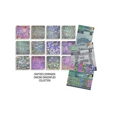 Crafter's Companion Dancing Dragonfly 6x6 paper pad 12x12 cardstock dies dragon
