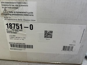 Kohler K-18751-0 PureWash E525 Extended Warm Water Bidet Toilet Seat, READ*