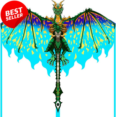 Dragon Kite Easy Fly Beach Beginner Kids Adults 300ft String Included - US