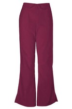 Cherokee Workwear Flare Leg Drawstring Pants Wine 4101 WINW