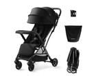 Momcozy ClickGo Lightweight Travel Stroller Black Compact Open Box Airplane