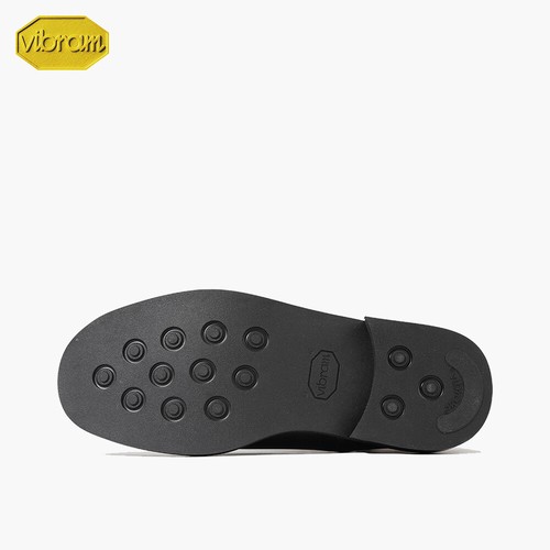 Botas al tobillo Firenze Atelier para hombre con cremallera cuadrada de cuero negro con suela vibram - Imagen 11 de 23