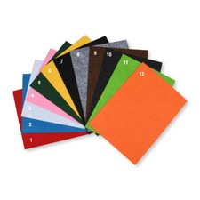Marken Bastelfilz Filz von Hobbyfun selbstklebend DIN A4, 12 Farben, je 2 Bögen