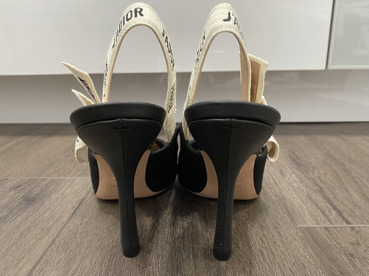 CHRISTIAN DIOR J'ADIOR FABRIC & RIBBON BLACK NOIR SHOES CHRISTIAN DIOR J'ADIOR FABRIC & RIBBON BLACK NOIR SHOES