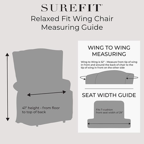 Essential Twill Parent Listing Wing Chair, White - Picture 5 of 10