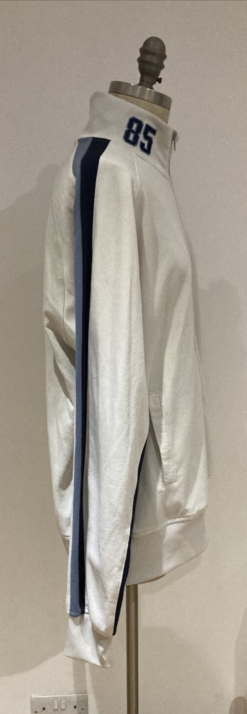 Vintage Pale Grey Tommy Hilfiger Zip-Up Top, Size XL 6