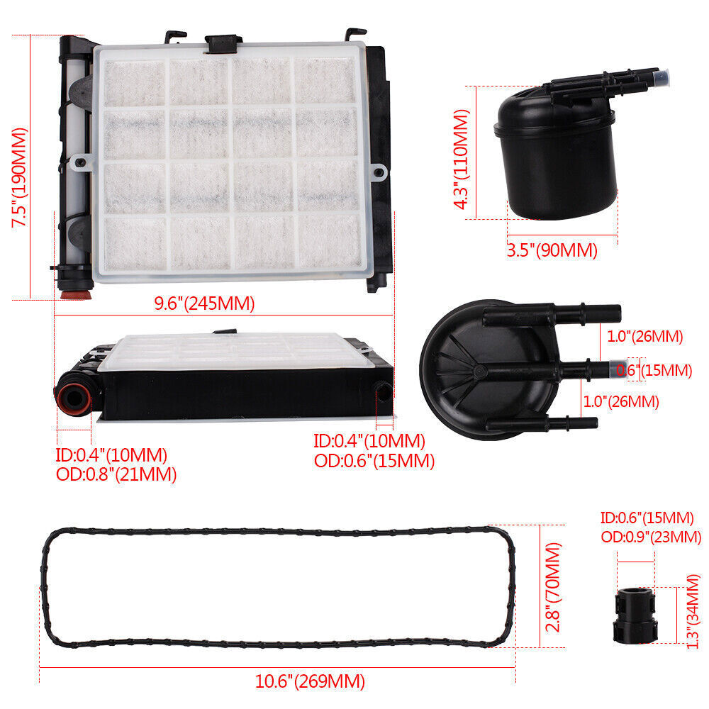 3PCS FD4625 for Ford F250 F350 6.7 Diesel Fuel Filter 20172019