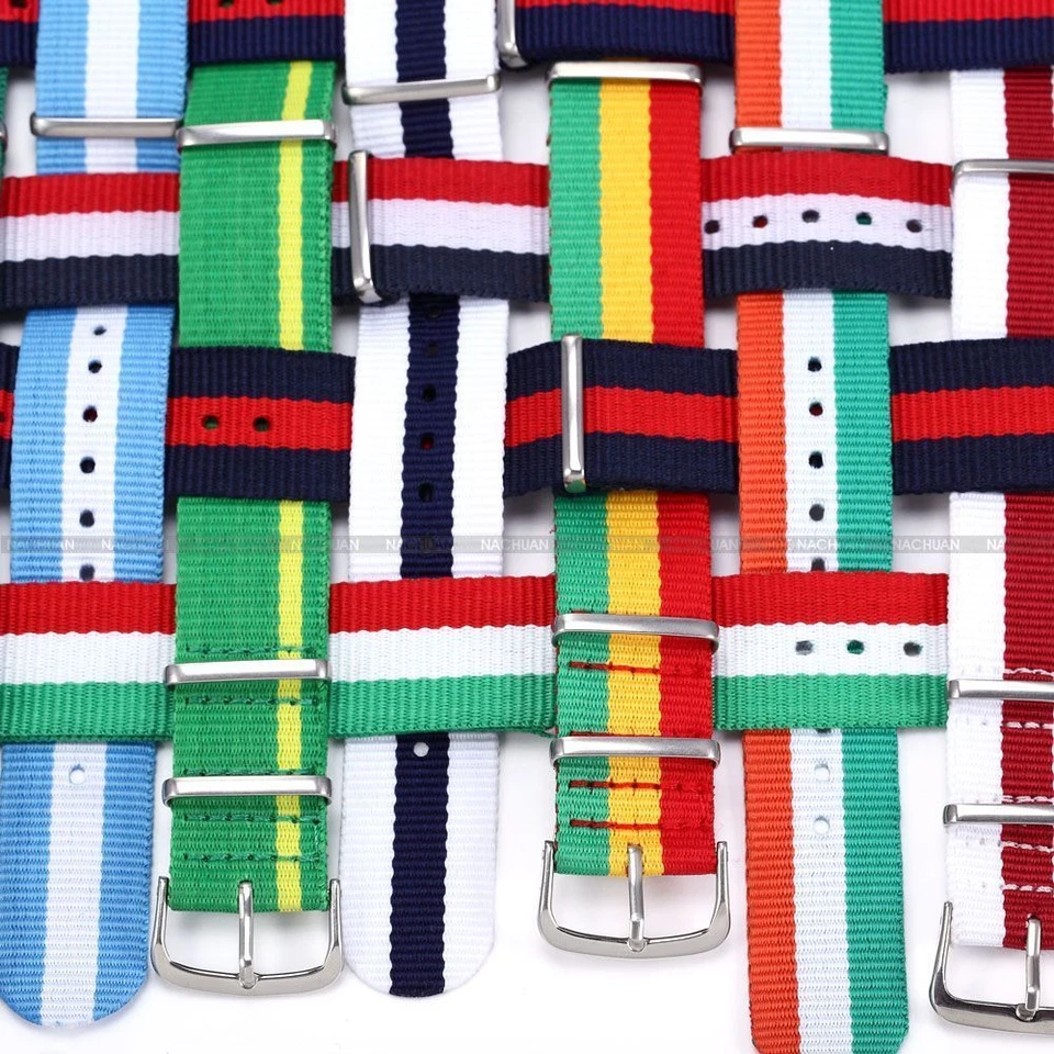 Correa de reloj deportivo de nailon fuerte militar de 20 mm / 22 mm nueva - colores surtidos Foto 2 de 2