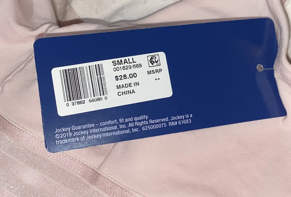 Sutiã Bralette JOCKEY Supima Algodão Allure Rosa Claro Sem Fio NOVO Feminino Tamanho P M - Imagem 4 de 4