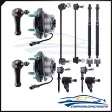 12Pc Front Wheel Bearings & Hub + Tie Rod End Fits Saturn Vue Chevy Equinox