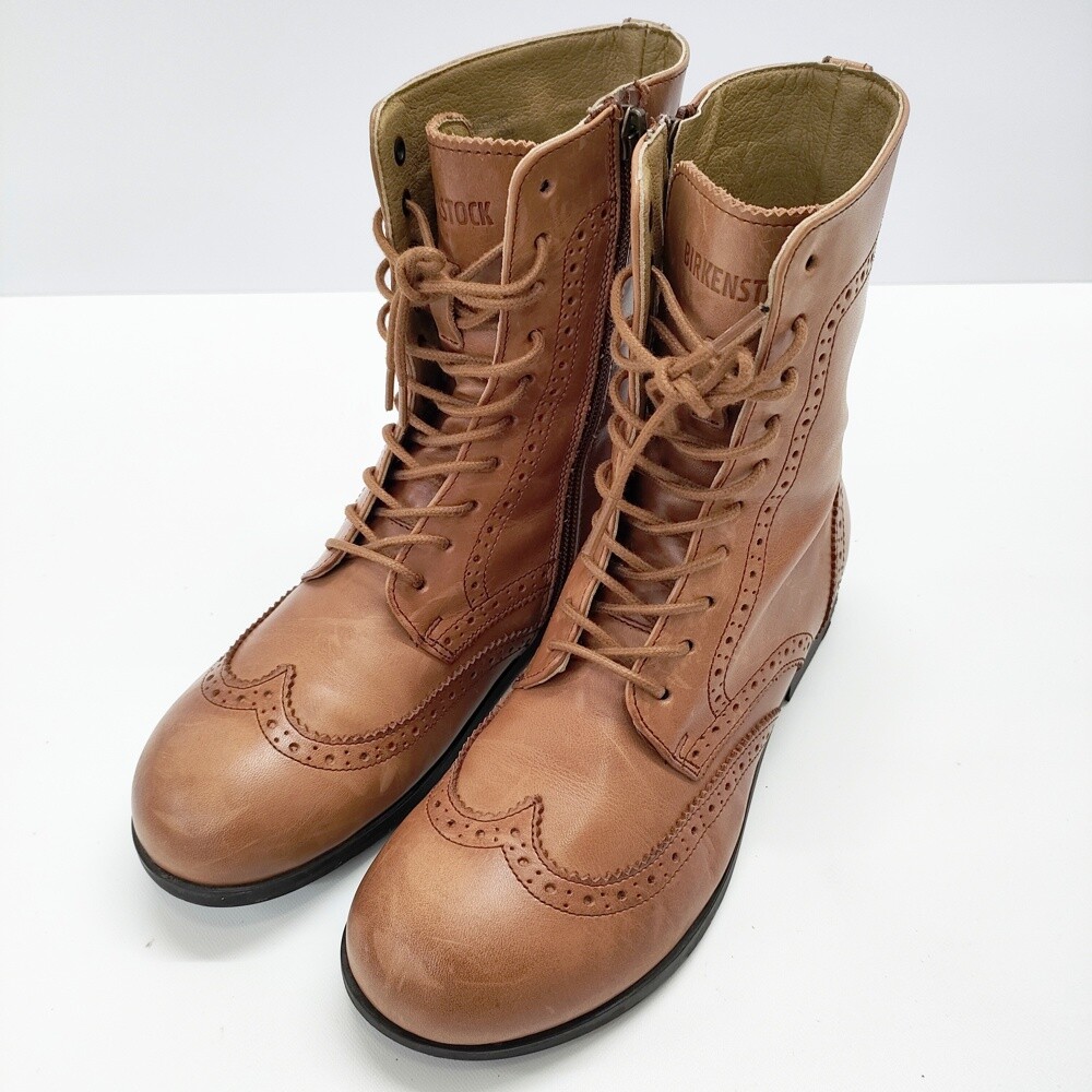 【未使用級】BIRKENSTOCK　LARAMIE（36）ウィングチップ　グレー セールファッション - 【未使用級】BIRKENSTOCK LARAMIE（36