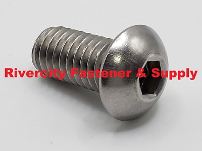 3/8-16x3/4 Stainless Button Allen Head Bolts 3/8x16 x .75 Screws 3/8x16 x 3/4''