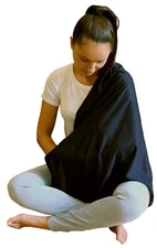LK Baby Infinity Nursing Scarf Breastfeeding Cover Coverup Privacy Feeding Black