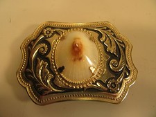 Nice brass and shell belt buckle