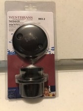 WESTBRASS Tub Drain Kit R93-2   1-1/2" Tip-Toe Mech. w/2 Hole Faceplate  Screw
