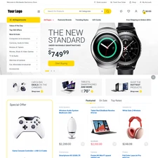 Electronics Store Website Design with Free VPS Web Hosting and Installation
