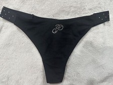 Victoria's Secret "PINK BRAND" Bling Black Thong  XS-S-M-L-XL
