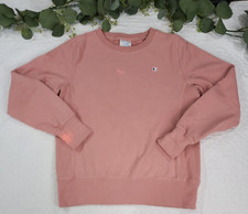 Champion Girls Peach Pullover Reverse Weave Sweatshirt Kids Size XL