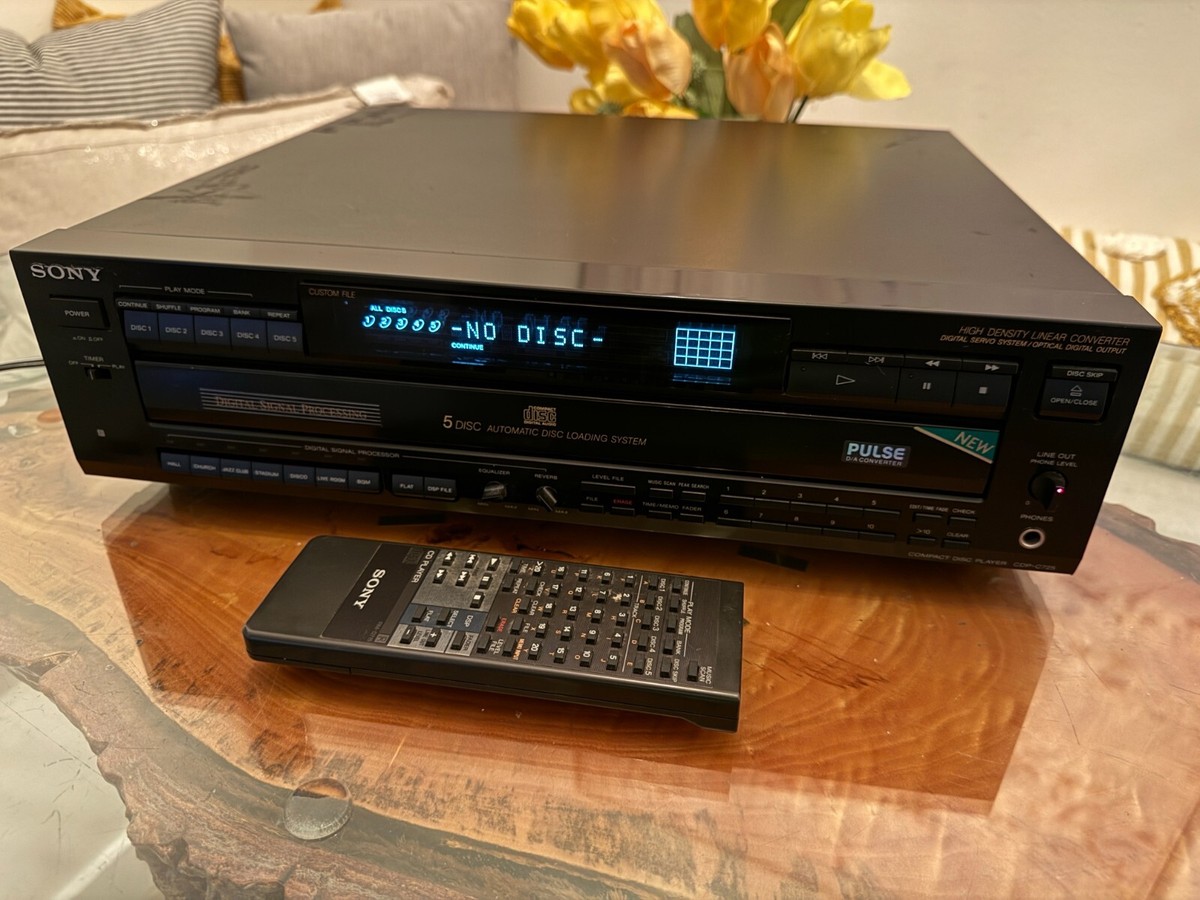 Sony CDP-C725 5-Disc CD Changer Player Tested Works + Remote - New