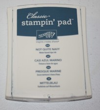 Stampin Up Retired NOT QUITE NAVY Foam Ink Pad Great Condition Blue
